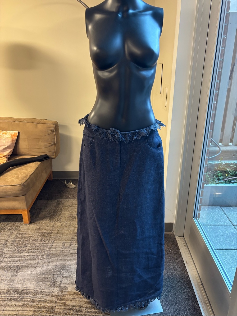Vintage Chanel Linen Denim Skirt – Pre-Spring 2001